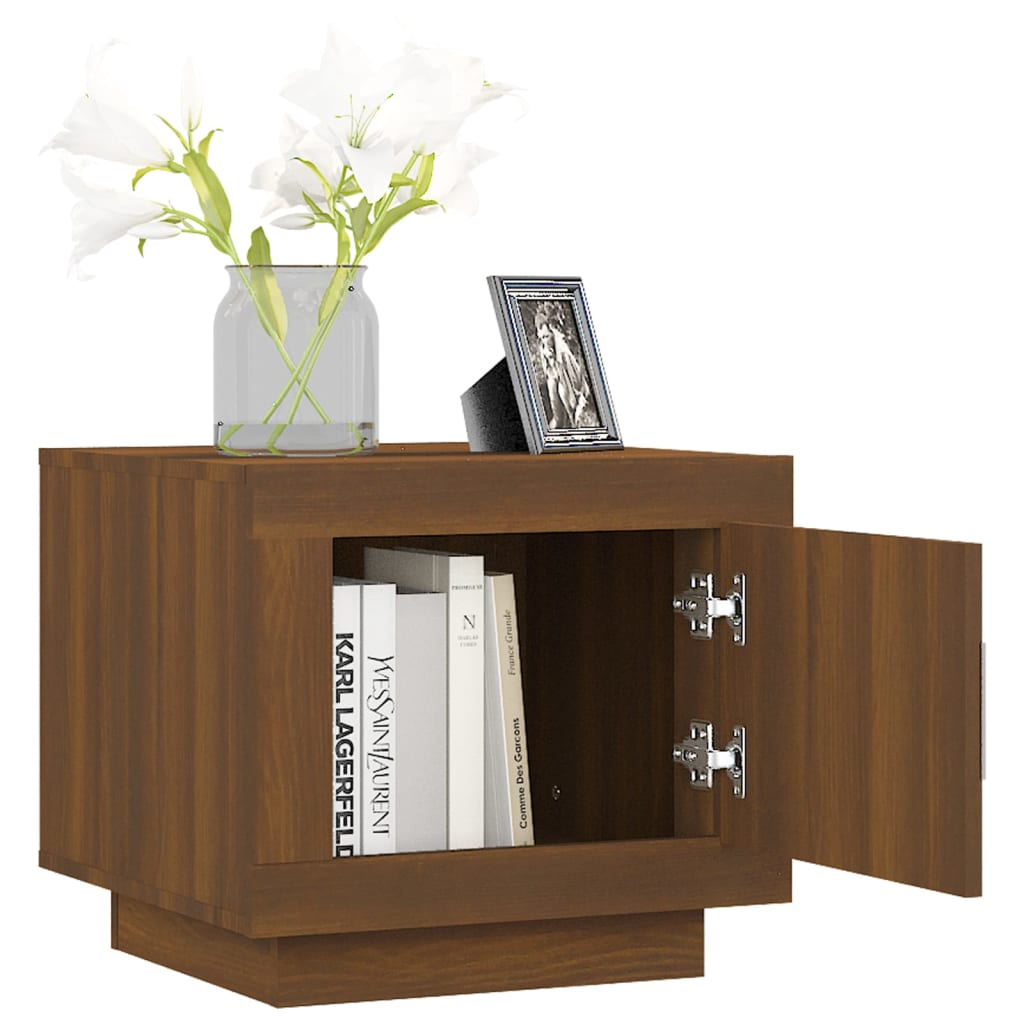 Table basse chêne marron 51x50x45 cm bois d'ingénierie - XIOS
