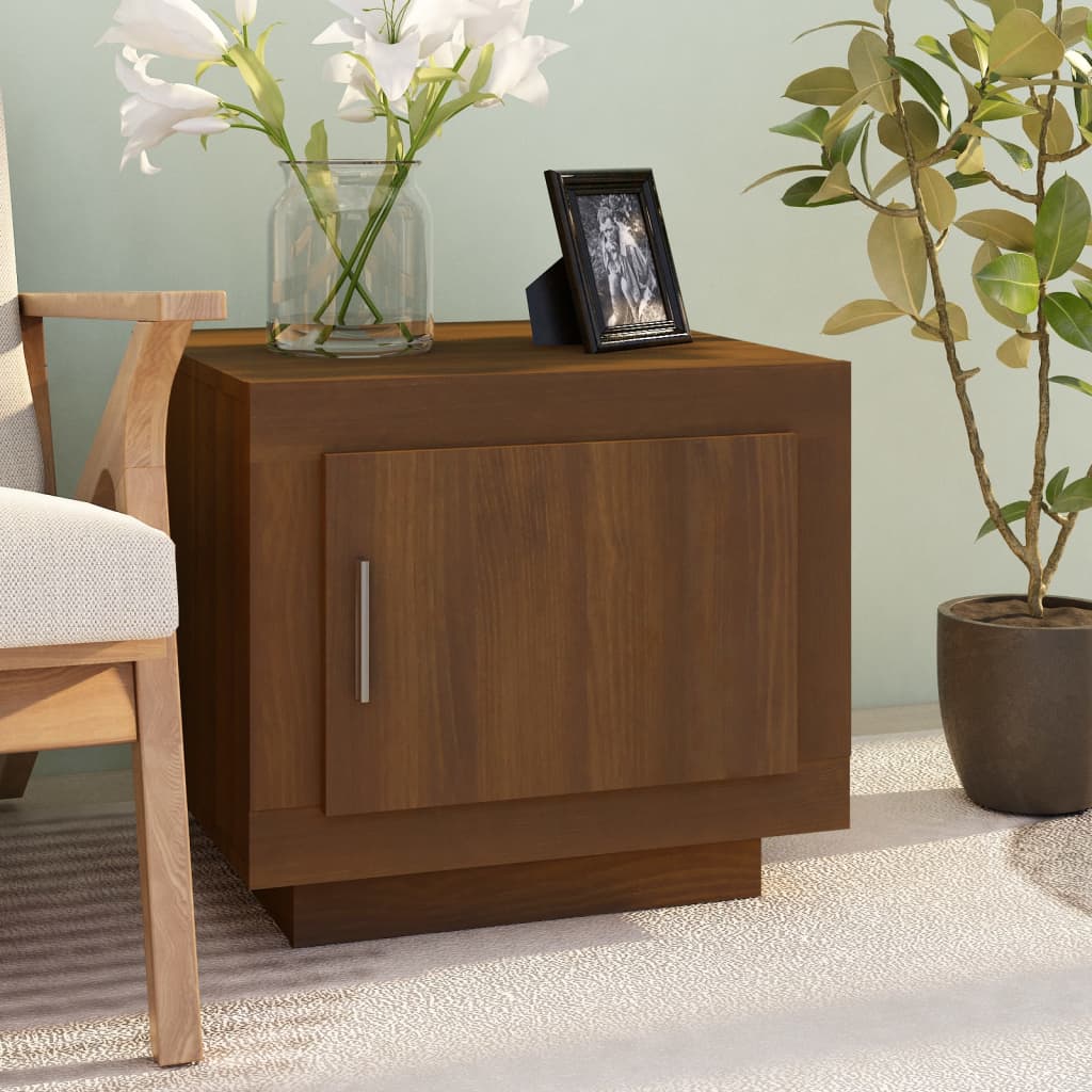 Table basse chêne marron 51x50x45 cm bois d'ingénierie - XIOS