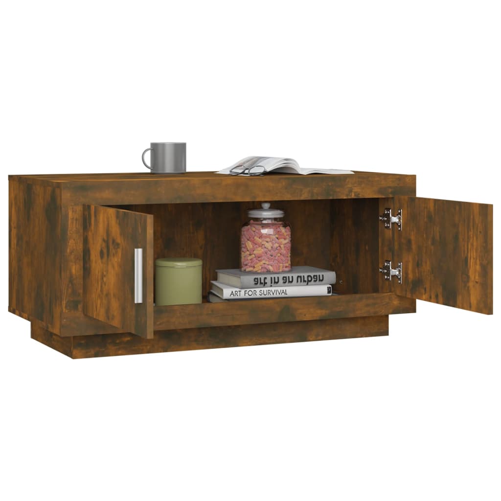 Table basse Chêne fumé 102x50x45 cm Bois d'ingénierie - XIOS