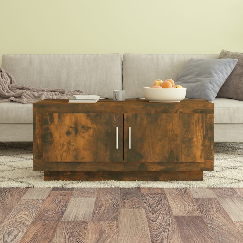 Table basse Chêne fumé 102x50x45 cm Bois d'ingénierie - XIOS
