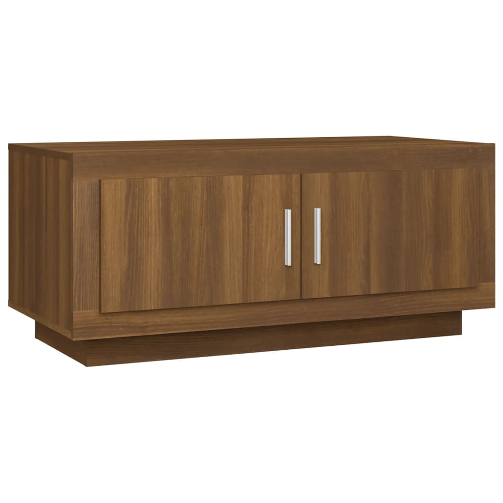 Table basse Chêne marron 102x50x45 cm Bois d'ingénierie - XIOS