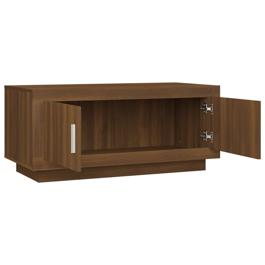 Table basse Chêne marron 102x50x45 cm Bois d'ingénierie - XIOS