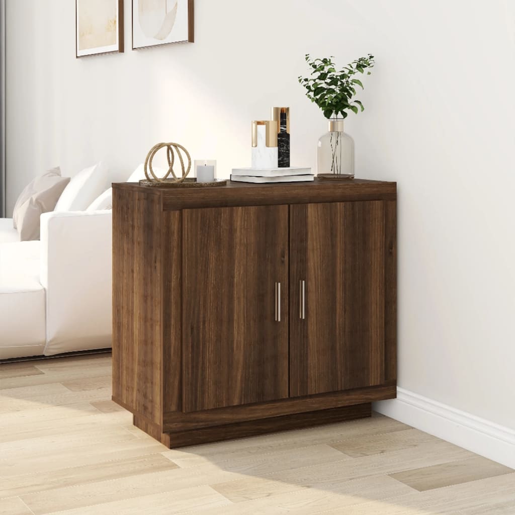Buffet Chêne marron 80x40x75 cm Bois d'ingénierie - XIOS