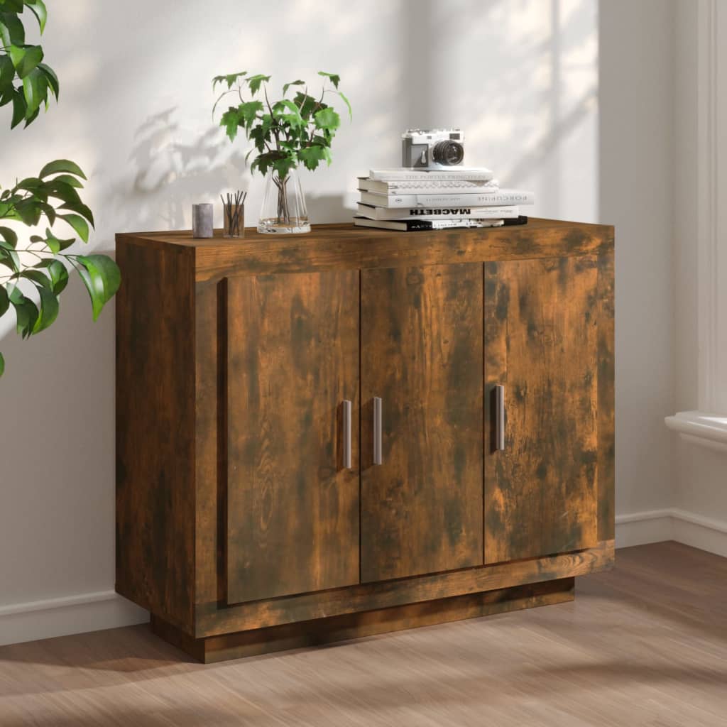 Buffet Chêne fumé 92x35x75 cm Bois d'ingénierie - XIOS