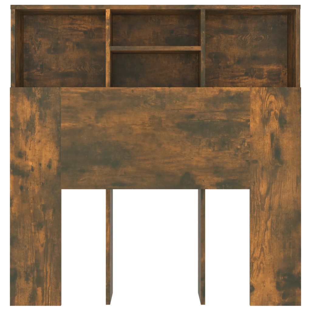 Armoire de tête de lit Chêne fumé 100x19x103,5 cm - XIOS