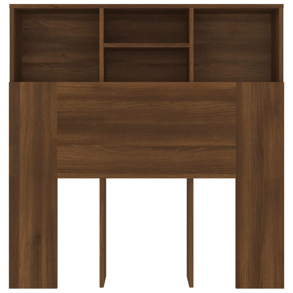 Armoire de tête de lit Chêne marron 100x19x103,5 cm - XIOS