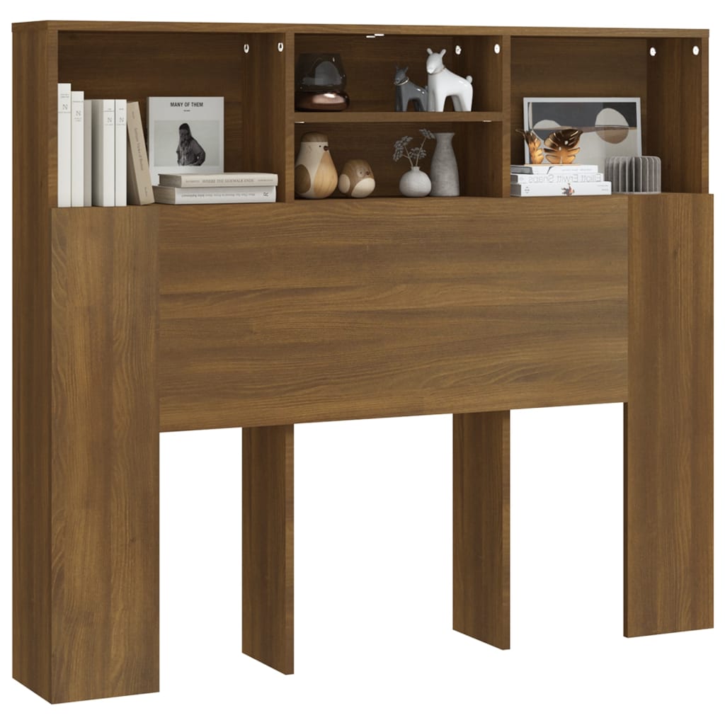 Armoire de tête de lit Chêne marron 120x19x103,5 cm - XIOS