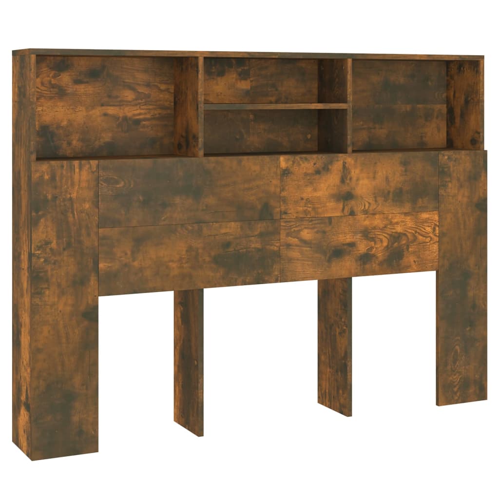 Armoire de tête de lit Chêne fumé 140x19x103,5 cm - XIOS