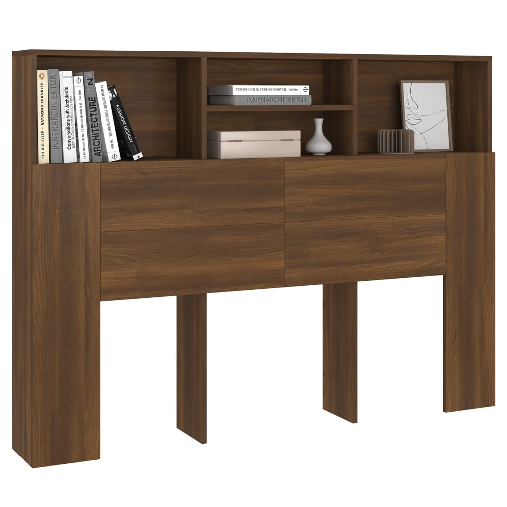 Armoire de tête de lit Chêne marron 140x19x103,5 cm - XIOS