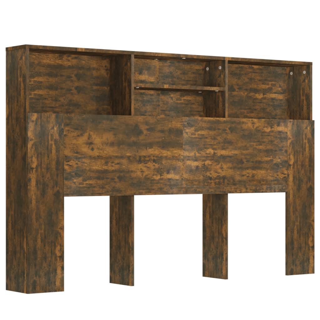 Armoire de tête de lit Chêne fumé 160x19x103,5 cm - XIOS