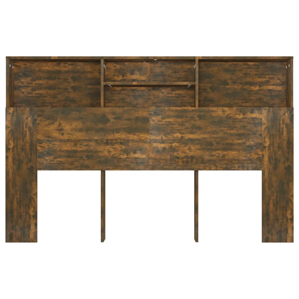 Armoire de tête de lit Chêne fumé 160x19x103,5 cm - XIOS