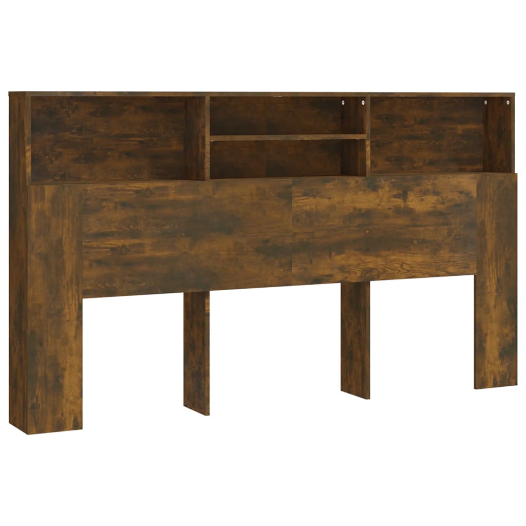 Armoire de tête de lit Chêne fumé 180x19x103,5 cm - XIOS
