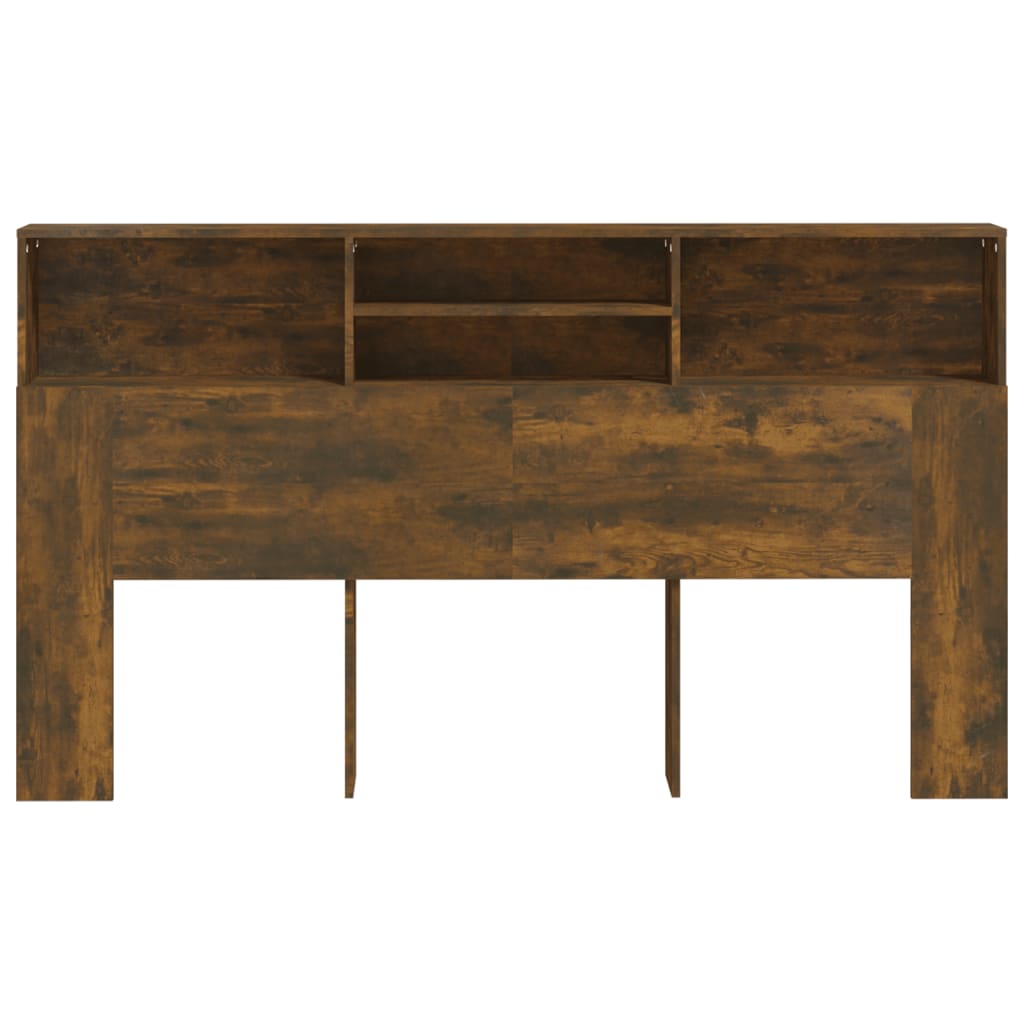 Armoire de tête de lit Chêne fumé 180x19x103,5 cm - XIOS