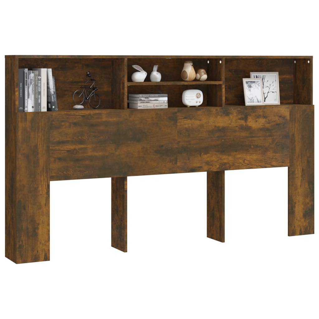 Armoire de tête de lit Chêne fumé 180x19x103,5 cm - XIOS