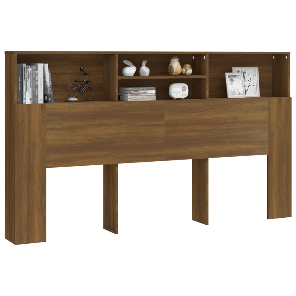 Armoire de tête de lit Chêne marron 180x19x103,5 cm - XIOS
