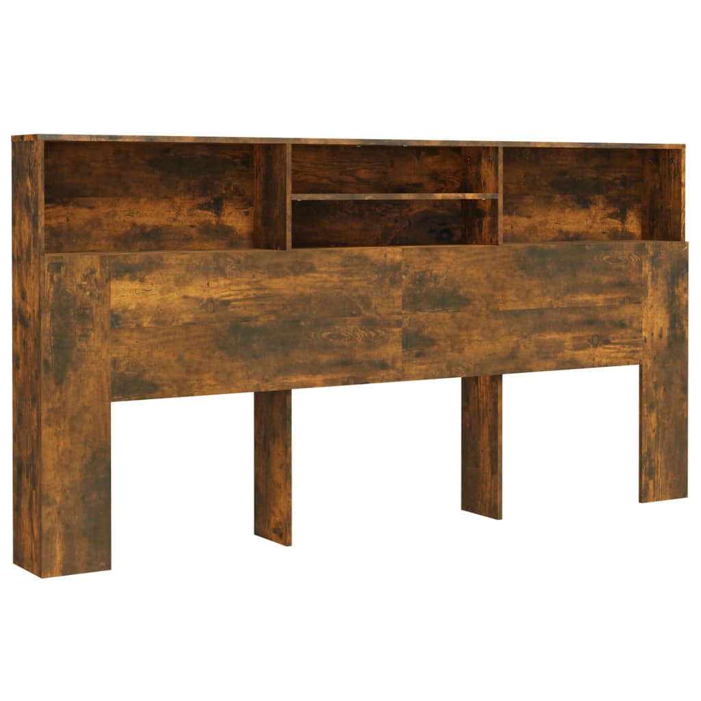 Armoire de tête de lit Chêne fumé 200x19x103,5 cm - XIOS