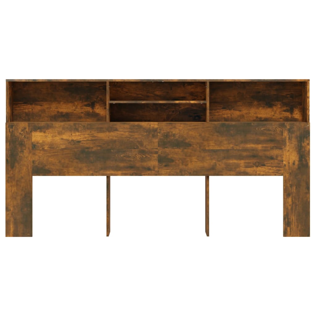 Armoire de tête de lit Chêne fumé 200x19x103,5 cm - XIOS