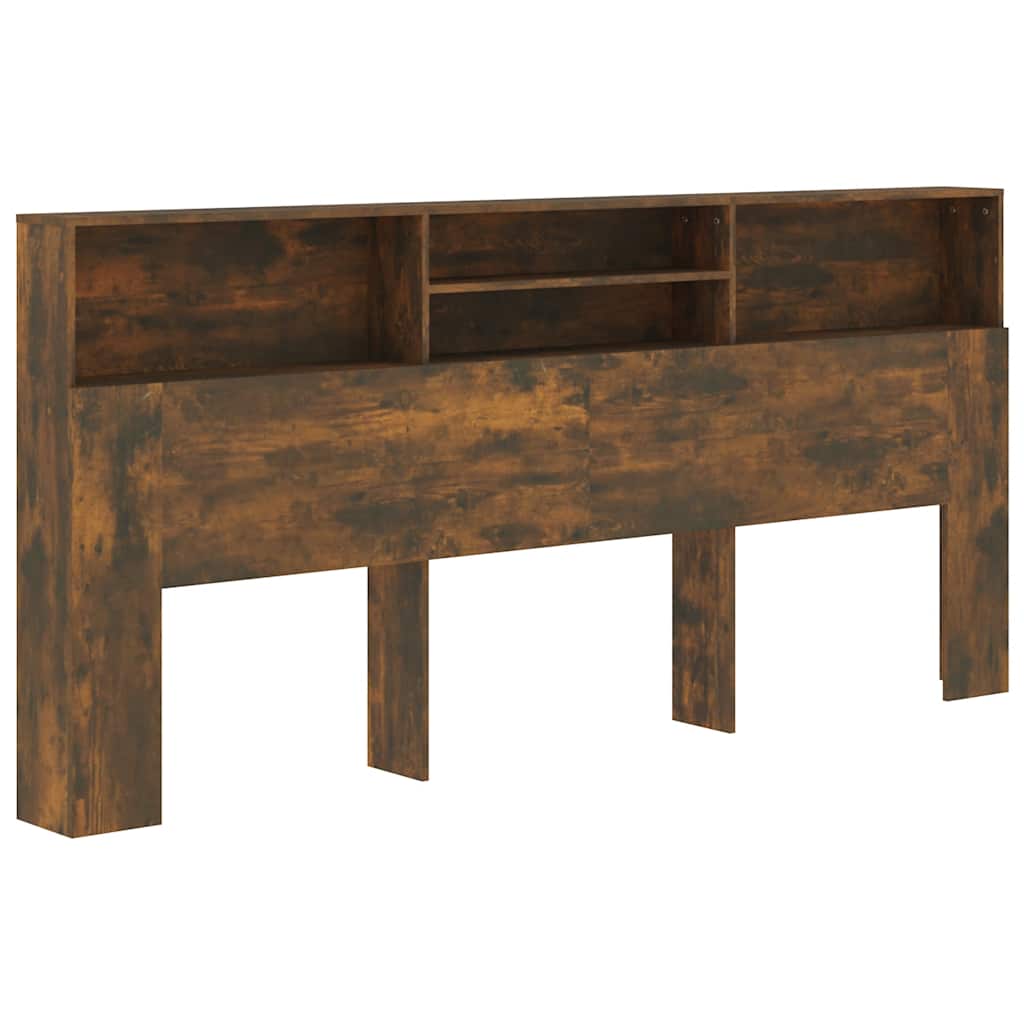 Armoire de tête de lit Chêne fumé 220x19x103,5 cm - XIOS