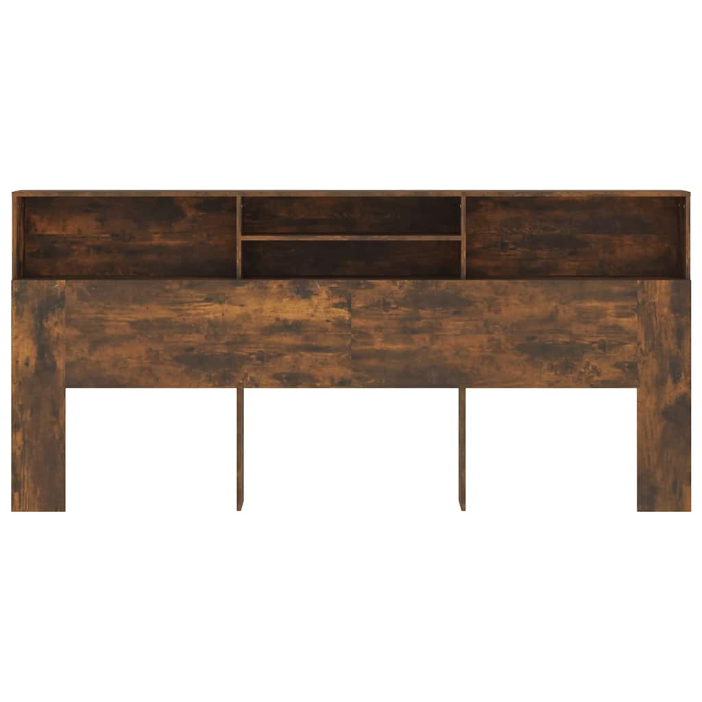 Armoire de tête de lit Chêne fumé 220x19x103,5 cm - XIOS