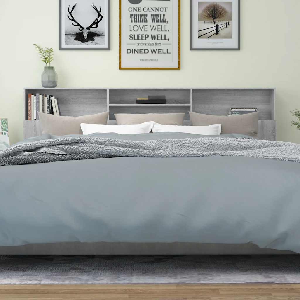 Armoire de tête de lit Sonoma gris 220x19x103,5 cm - XIOS