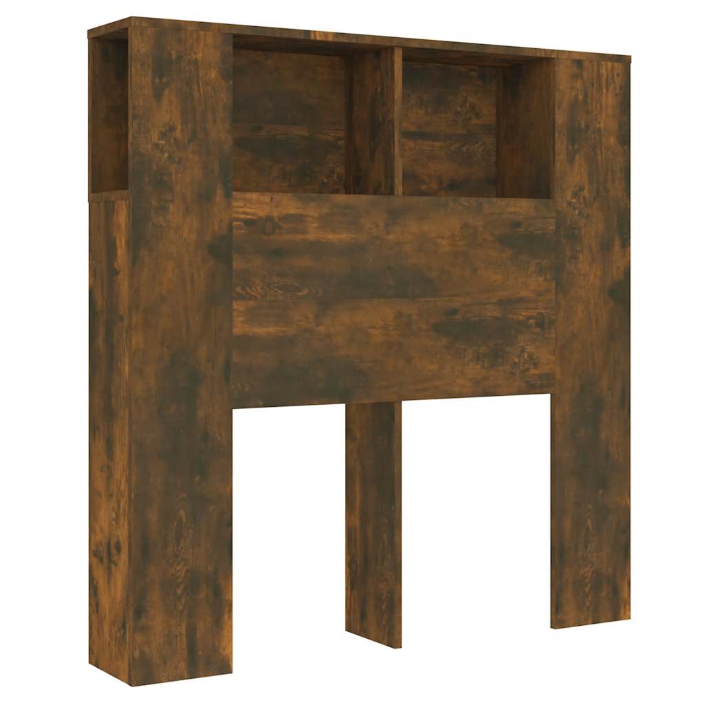 Armoire de tête de lit Chêne fumé 100x18,5x102,5 cm - XIOS