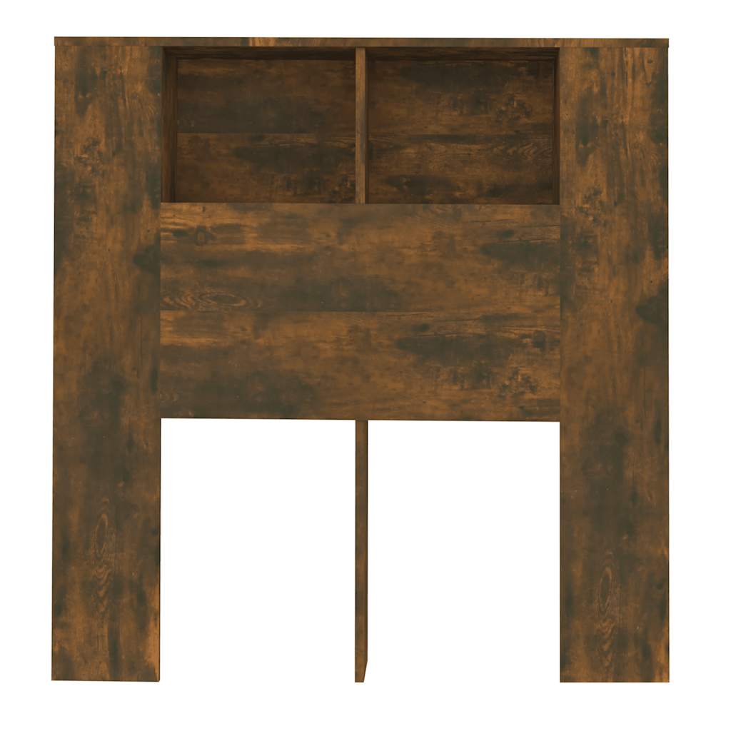 Armoire de tête de lit Chêne fumé 100x18,5x102,5 cm - XIOS