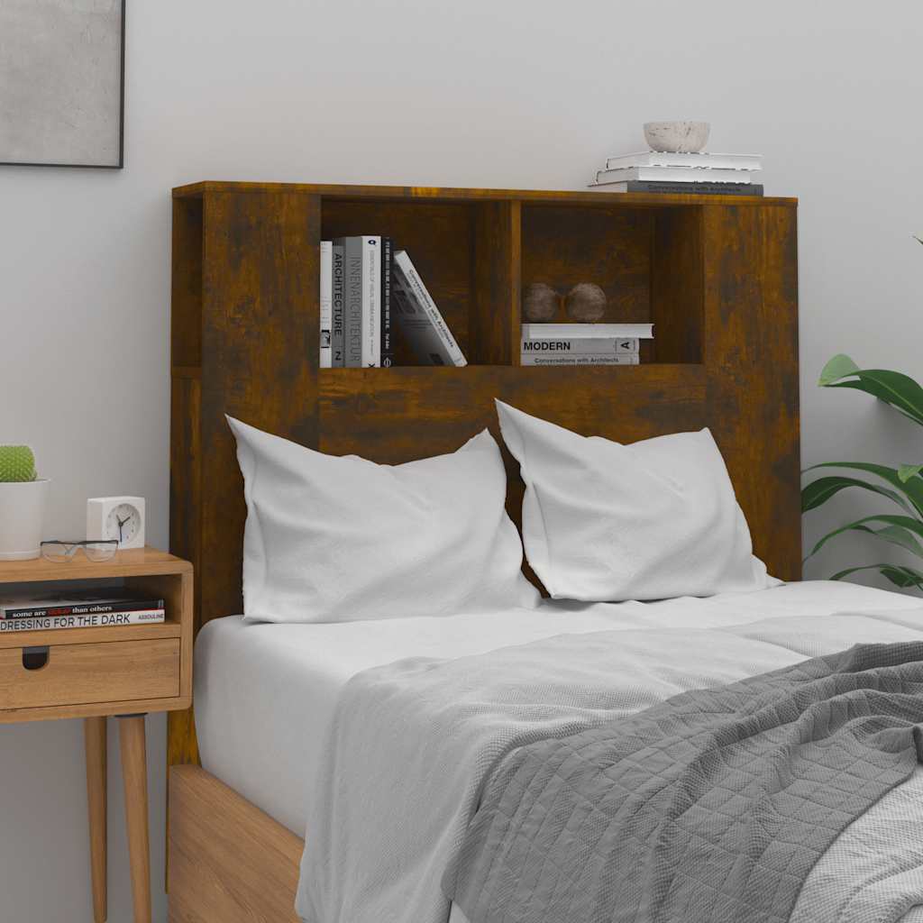 Armoire de tête de lit Chêne fumé 100x18,5x102,5 cm - XIOS