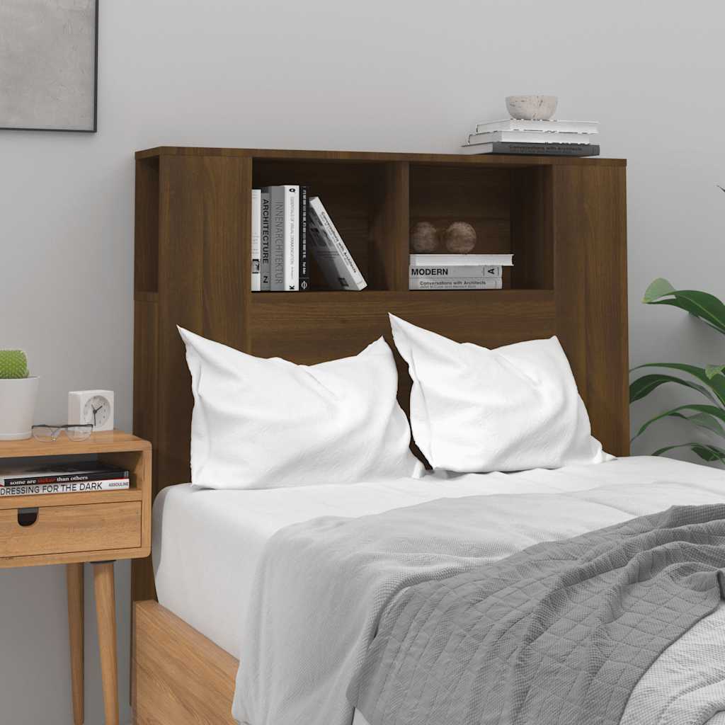 Armoire de tête de lit Chêne marron 100x18,5x102,5 cm - XIOS