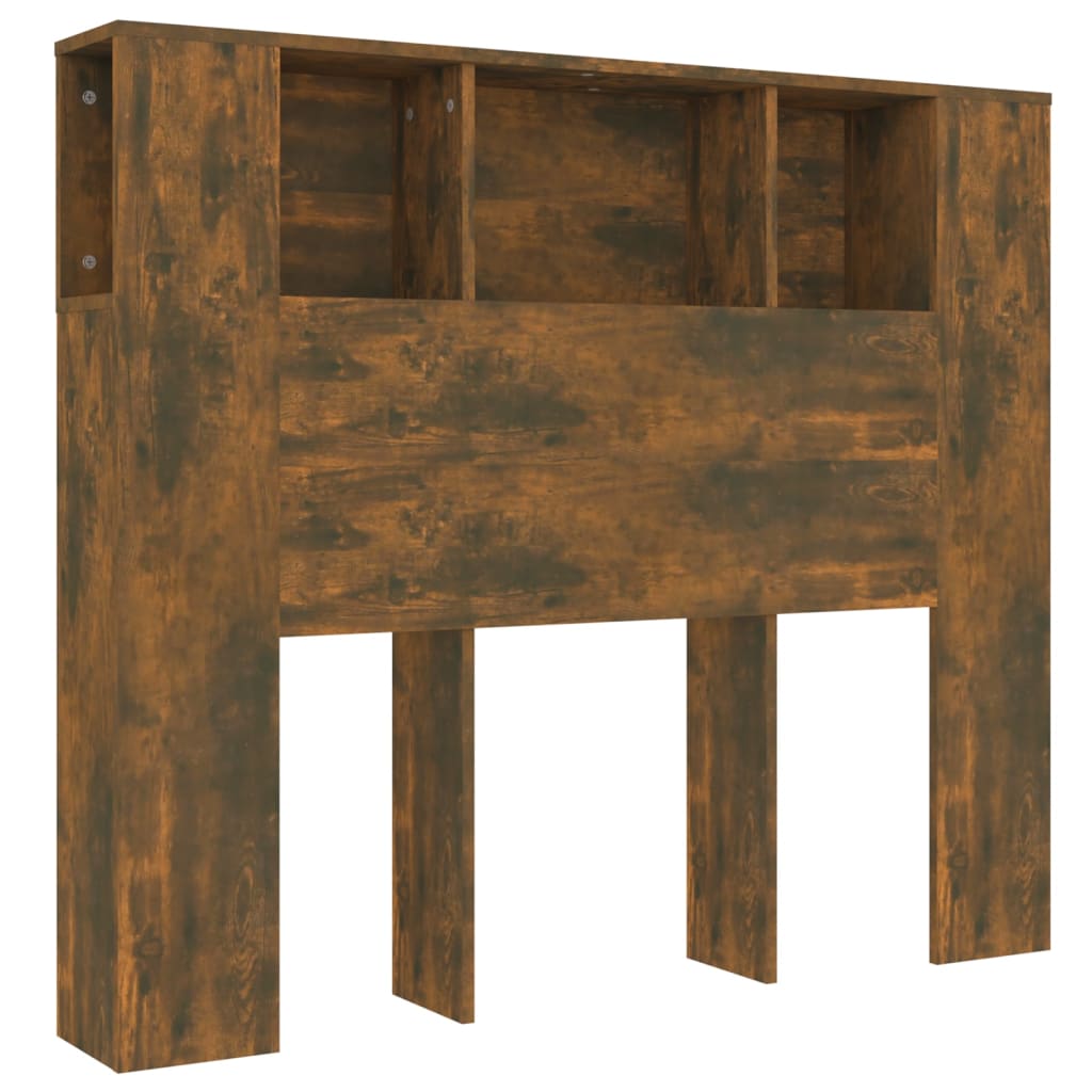 Armoire de tête de lit chêne fumé 120x18,5x102,5 cm - XIOS