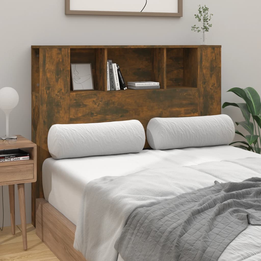 Armoire de tête de lit chêne fumé 120x18,5x102,5 cm - XIOS