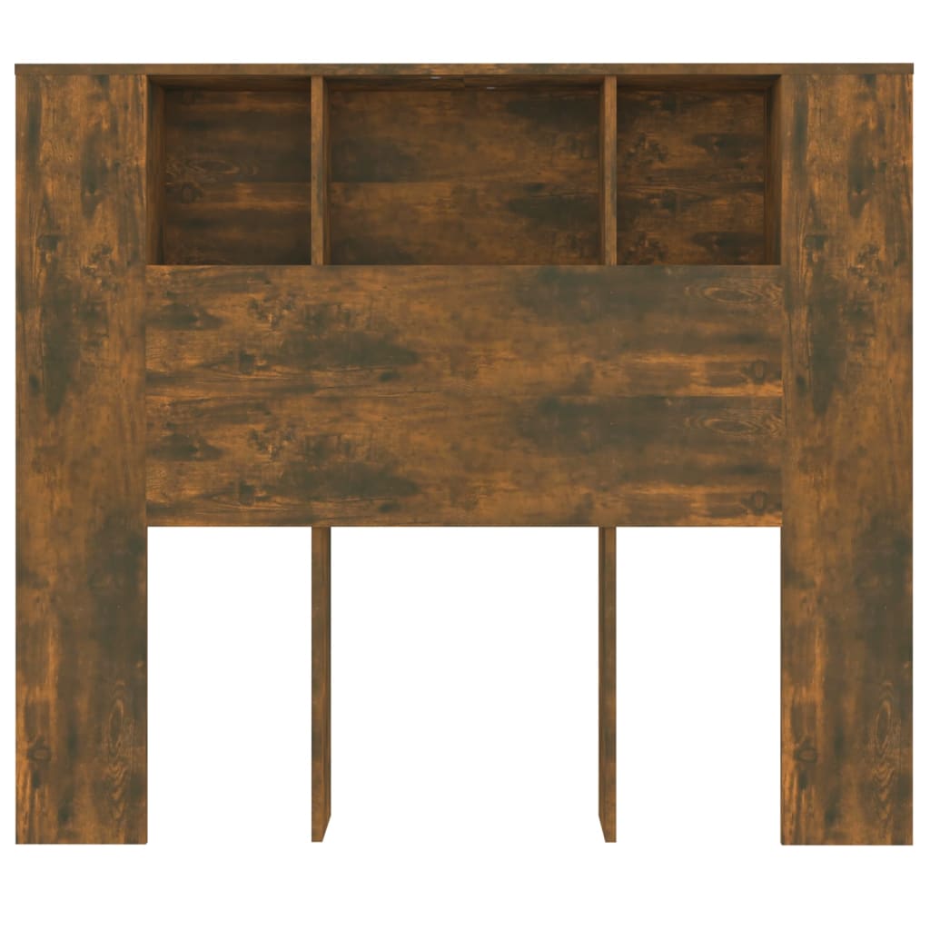 Armoire de tête de lit chêne fumé 120x18,5x102,5 cm - XIOS