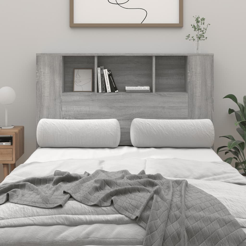Armoire de tête de lit sonoma gris 120x18,5x102,5 cm - XIOS