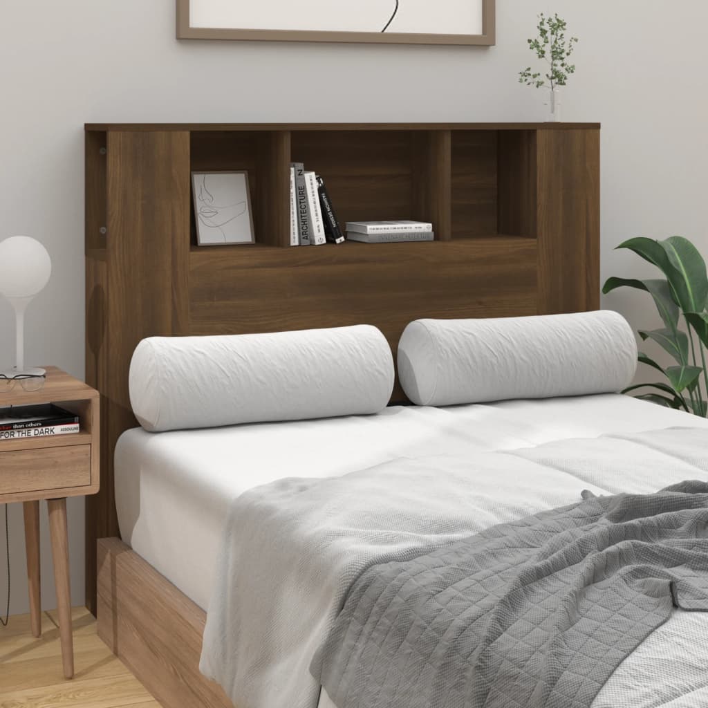 Armoire de tête de lit chêne marron 120x18,5x102,5 cm - XIOS