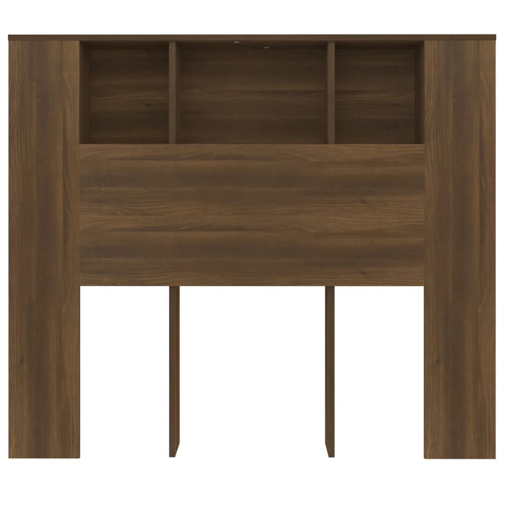 Armoire de tête de lit chêne marron 120x18,5x102,5 cm - XIOS