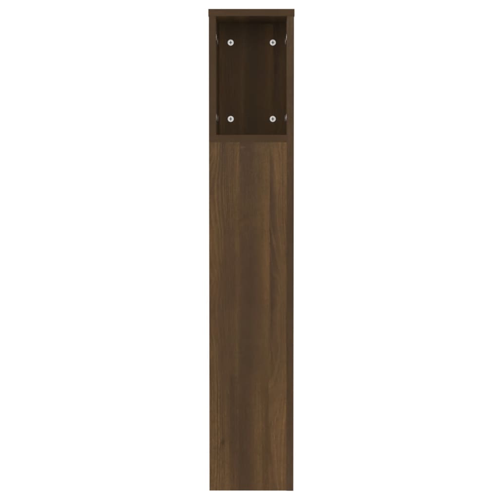 Armoire de tête de lit chêne marron 120x18,5x102,5 cm - XIOS