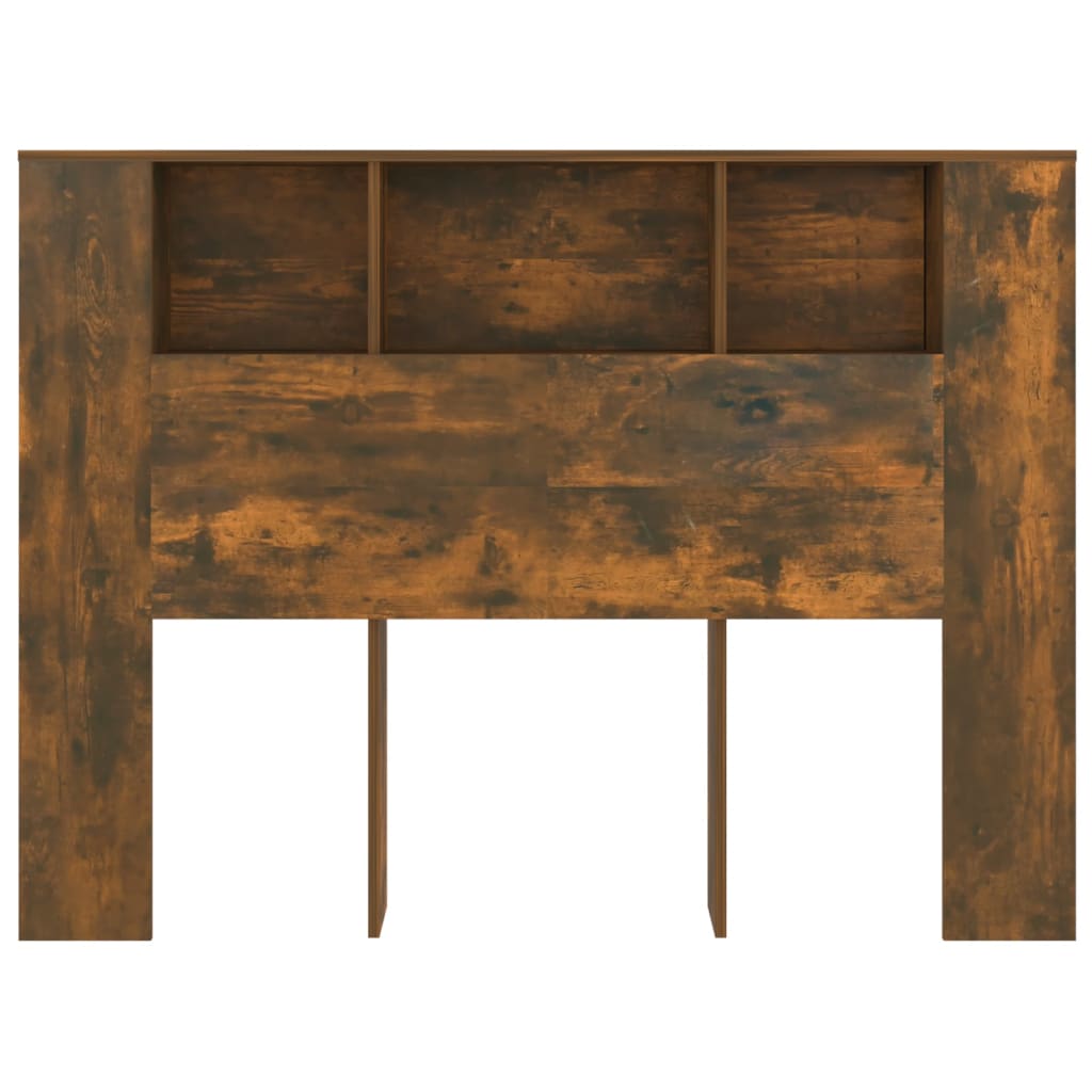 Armoire de tête de lit Chêne fumé 140x18,5x104,5 cm - XIOS