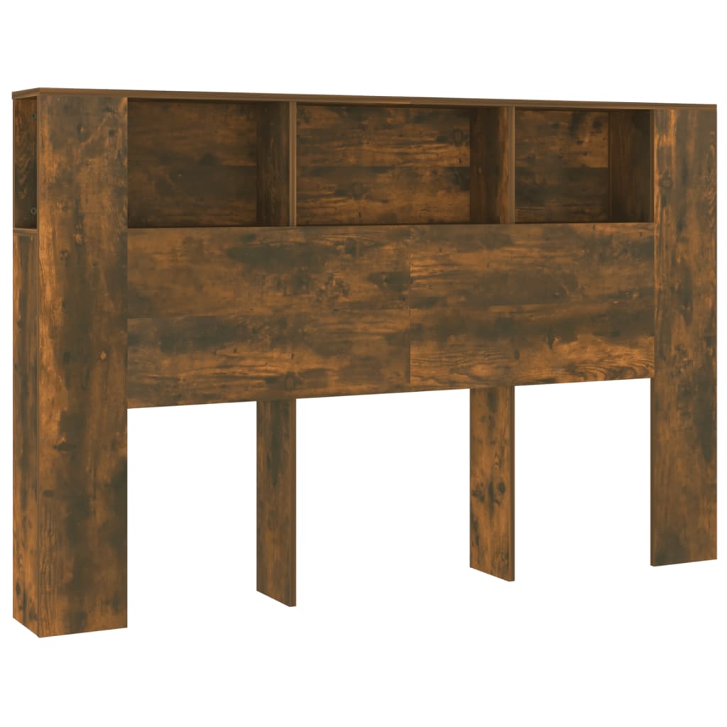 Armoire de tête de lit chêne fumé 160x18,5x104,5 cm - XIOS