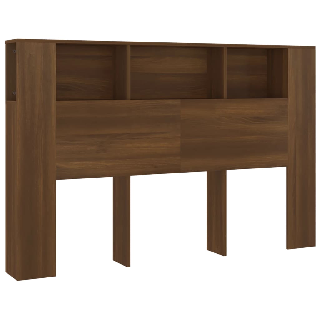 Armoire de tête de lit chêne marron 160x18,5x104,5 cm - XIOS