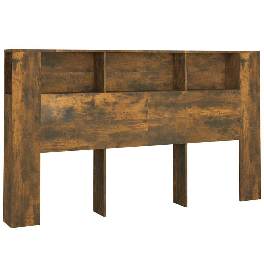 Armoire de tête de lit Chêne fumé 180x18,5x104,5 cm - XIOS