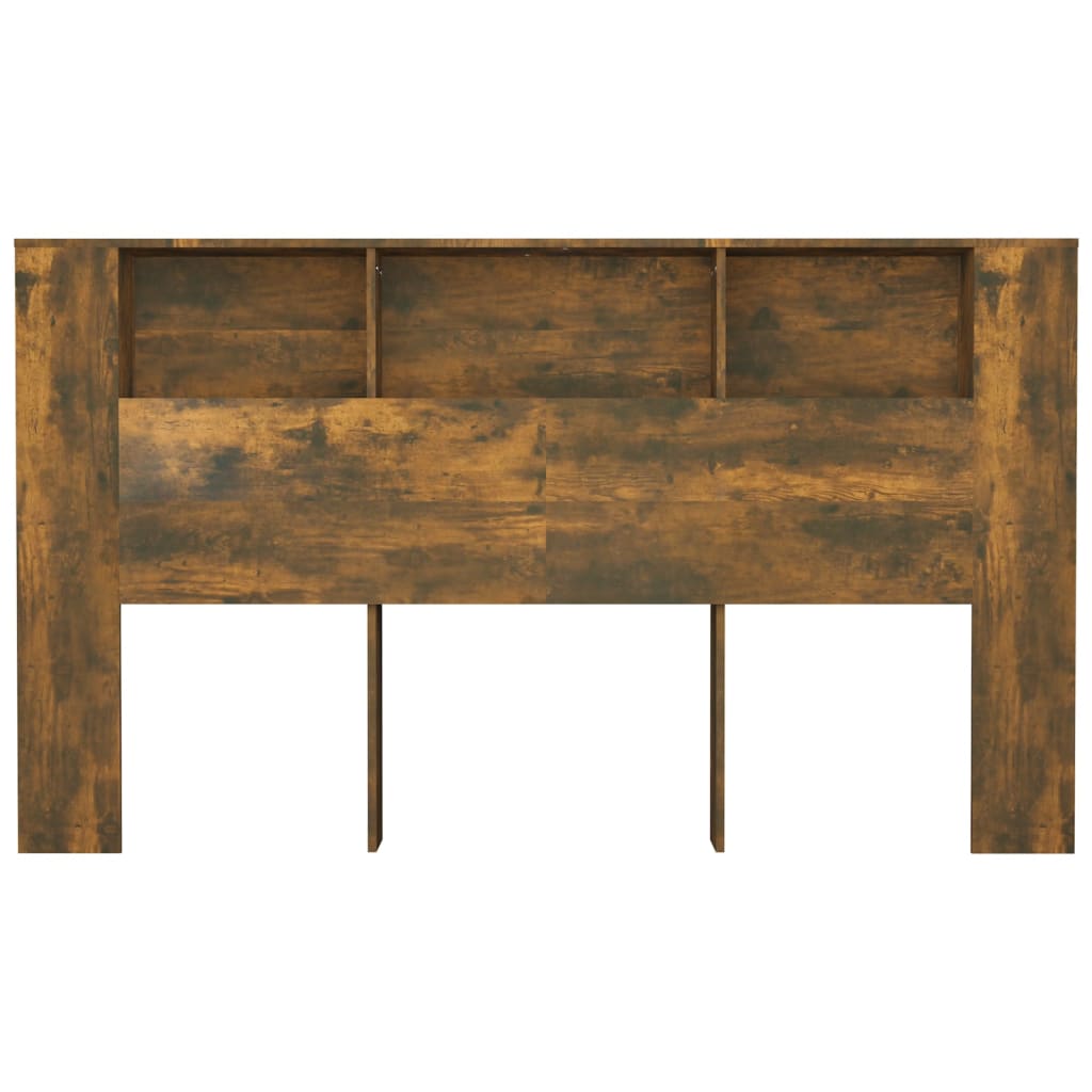Armoire de tête de lit Chêne fumé 180x18,5x104,5 cm - XIOS