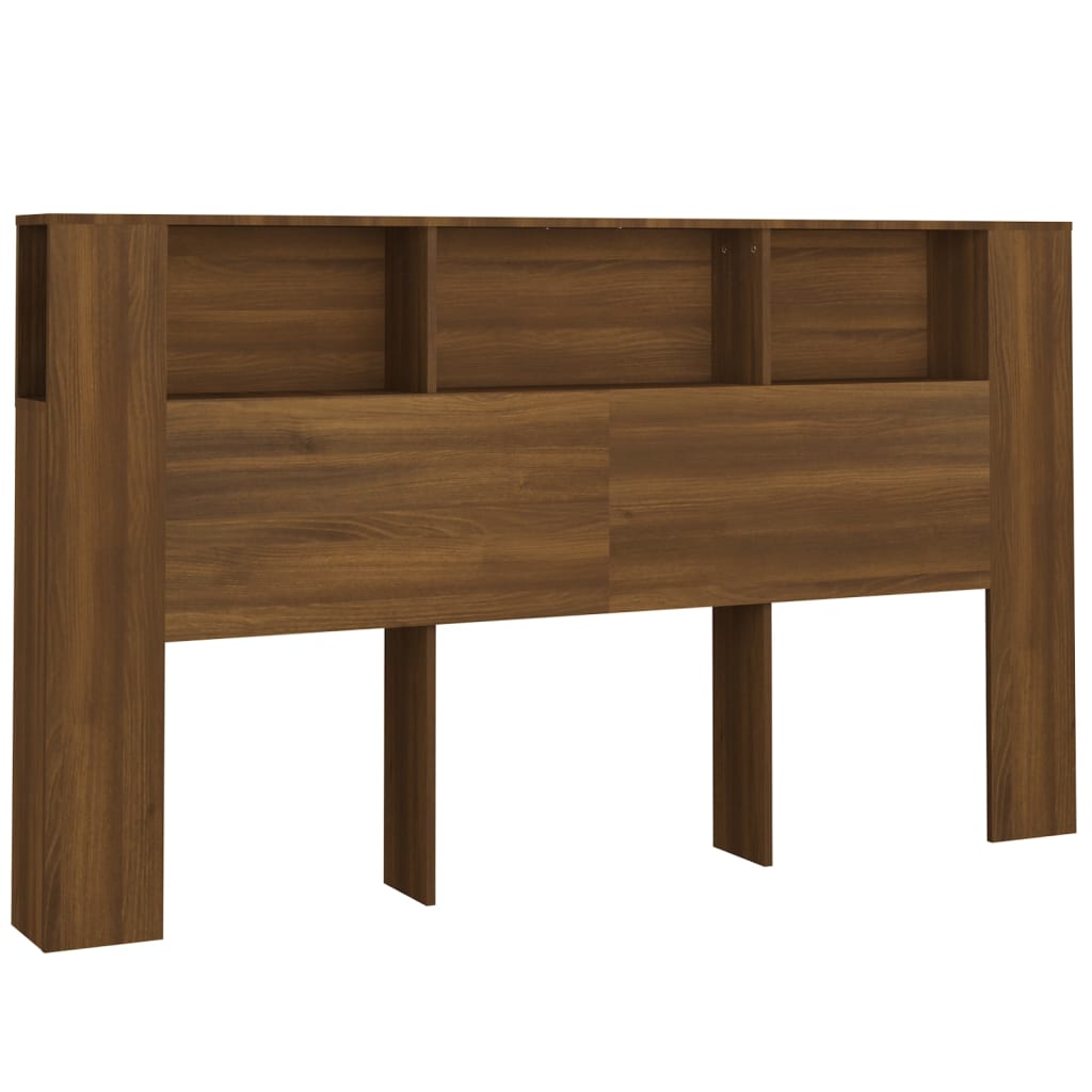 Armoire de tête de lit Chêne marron 180x18,5x104,5 cm - XIOS