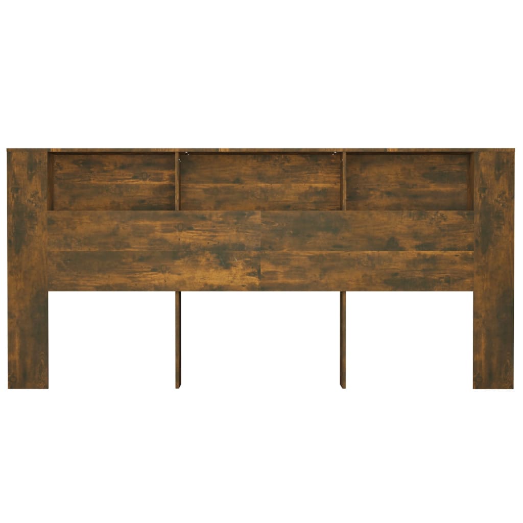 Armoire de tête de lit Chêne fumé 220x18,5x104,5 cm - XIOS