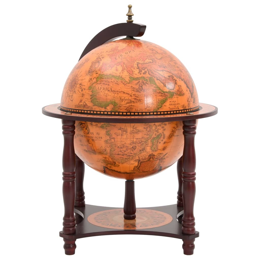 Support à vin bar forme globe Marron Bois d'eucalyptus massif - XIOS