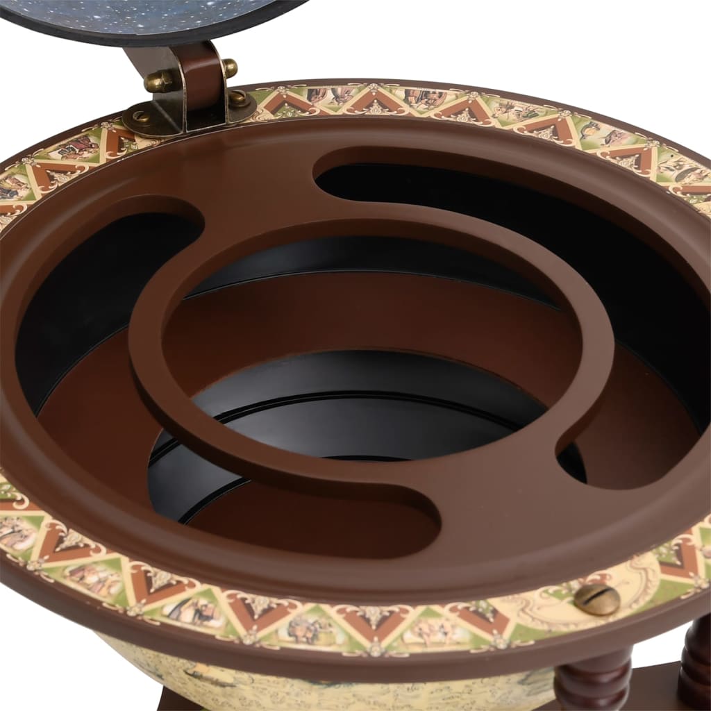 Support à vin bar forme globe Marron Bois d'eucalyptus massif - XIOS