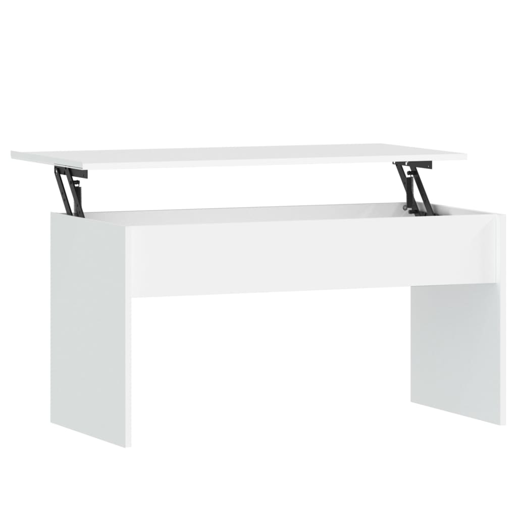 Table basse Blanc 102x50,5x52,5 cm Bois d'ingénierie - XIOS