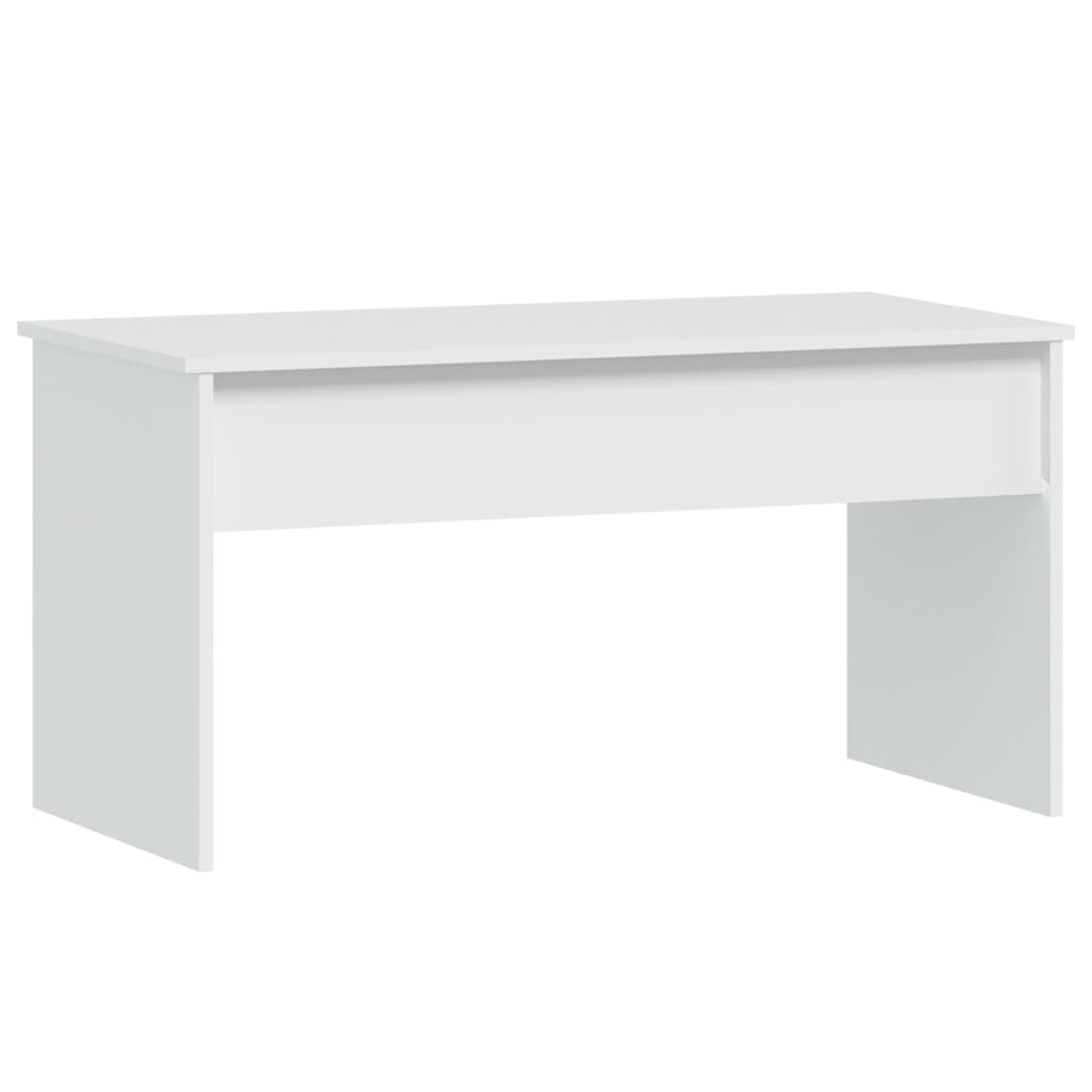Table basse Blanc 102x50,5x52,5 cm Bois d'ingénierie - XIOS
