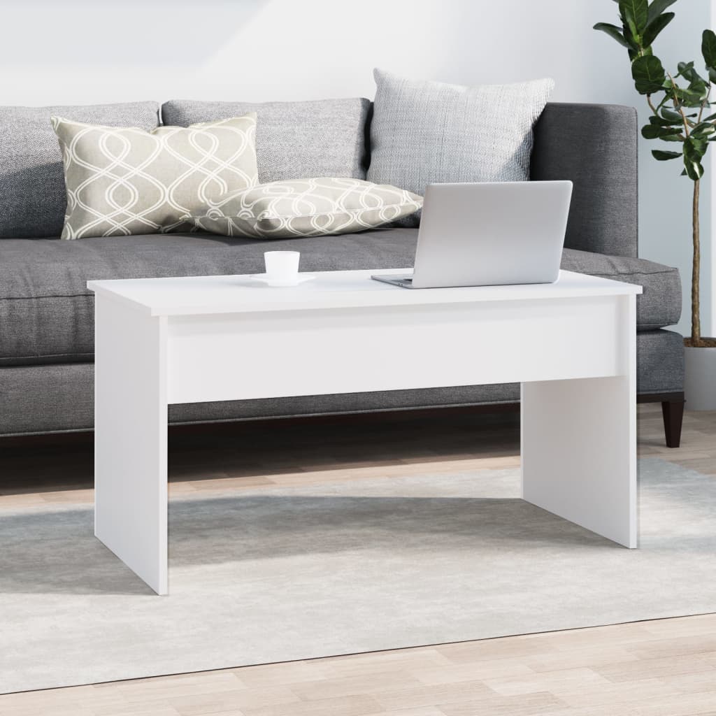 Table basse Blanc 102x50,5x52,5 cm Bois d'ingénierie - XIOS