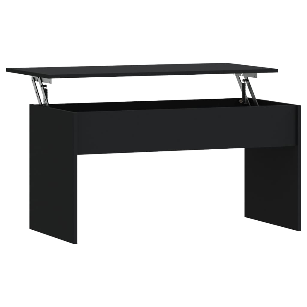 Table basse noir 102x50,5x52,5 cm bois d'ingénierie