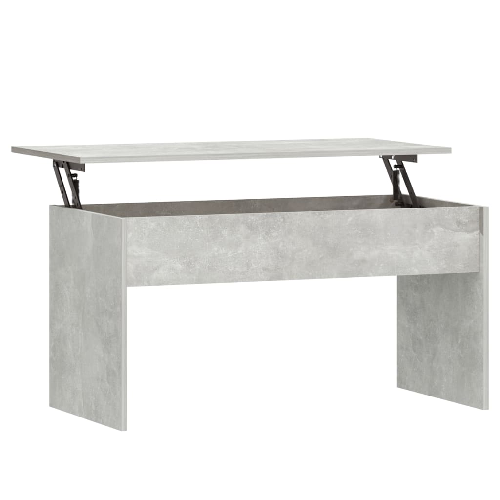 Table basse gris béton 102x50,5x52,5 cm bois d'ingénierie - XIOS