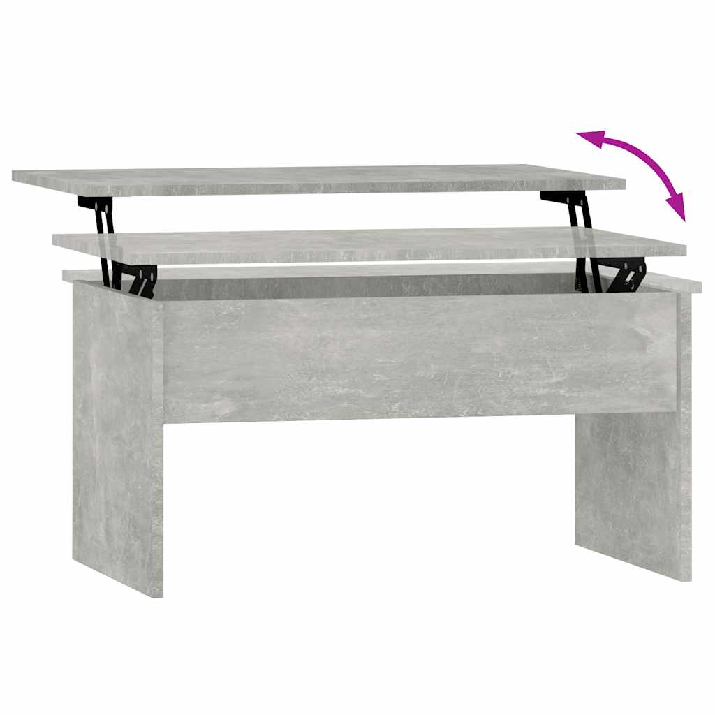 Table basse gris béton 80x50,5x41,5 cm bois d'ingénierie - XIOS